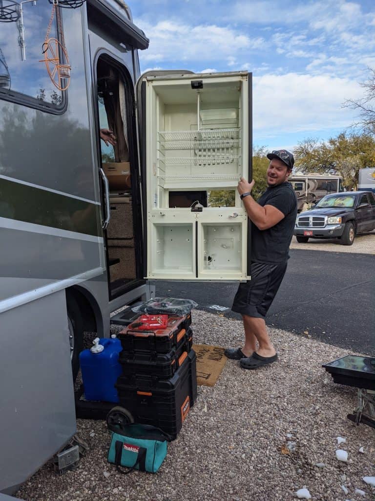 replacing rv refrigerator with a residential one