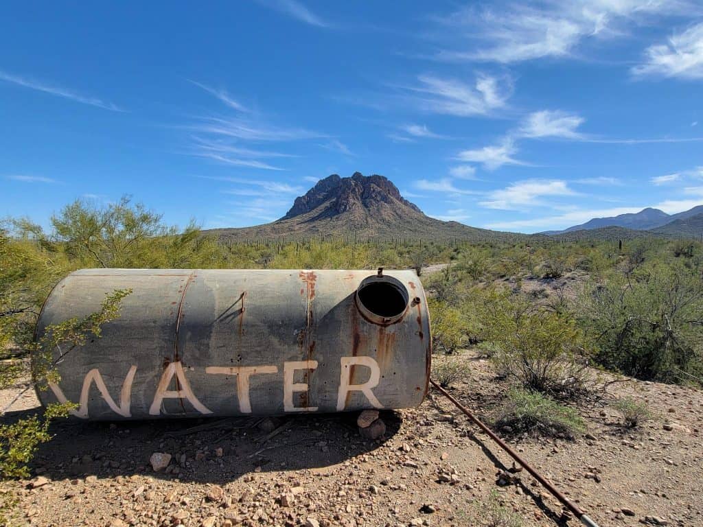This Free Camping Area Outside Tucson Feels Like Sleeping In A National Park 7 water tank ironwood forest national monument