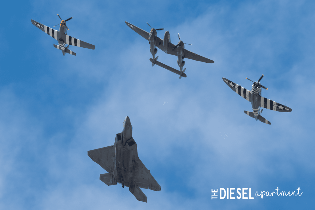 The Best Places To Watch Heritage Flight Training In Tucson (And Why It’s Worth Seeing) 2 p51 p38 p47 f22 group tucson heritage flight