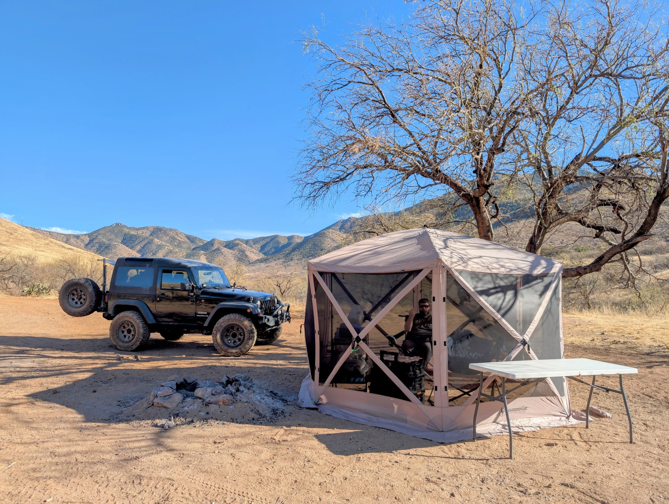 gazelle gazebo camp kitchen setup scaled