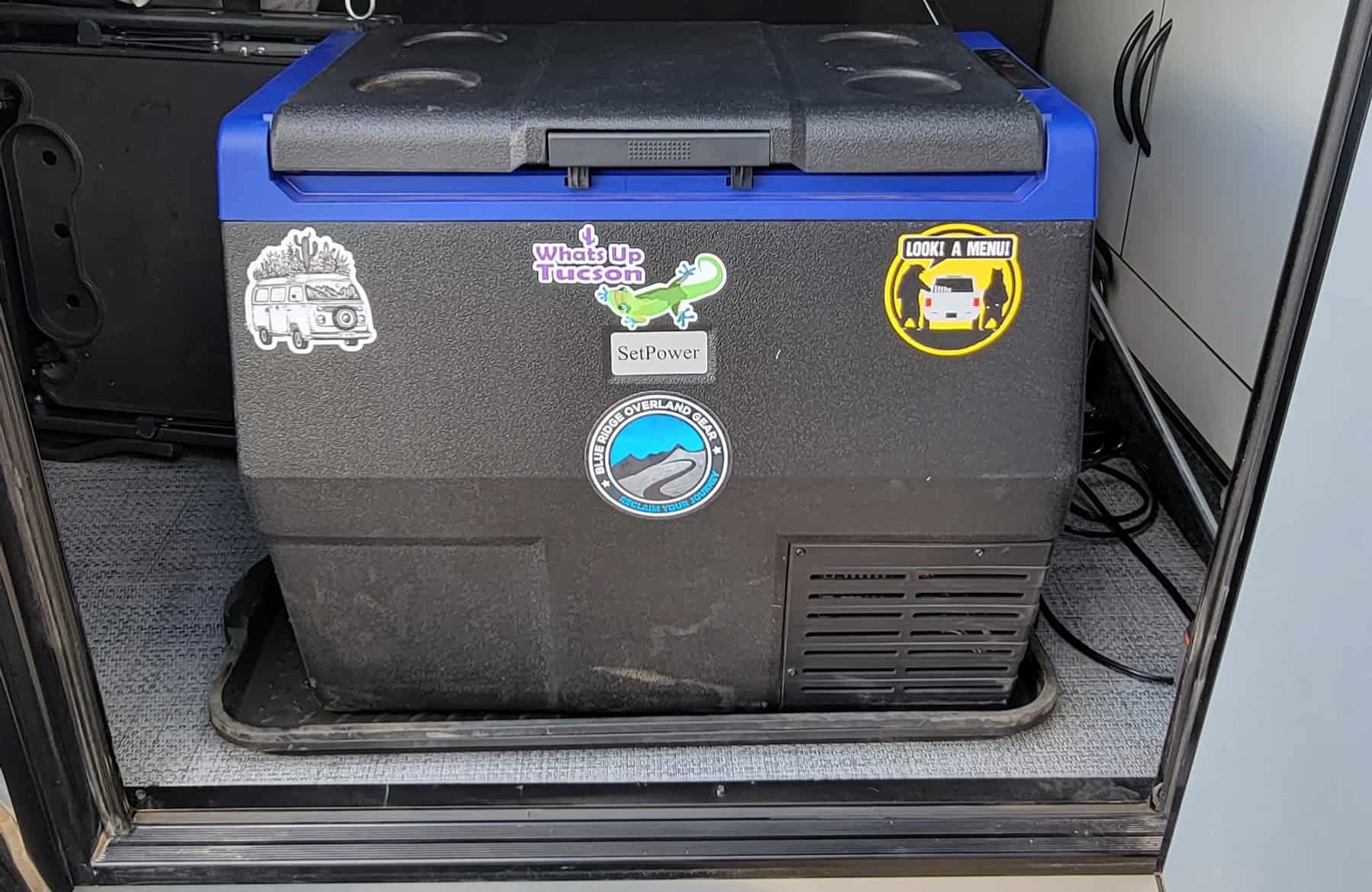 The Best Outdoor Camp Kitchen Setup For Backcountry Rving And Overlanding 7 setpower tc35 12v refrigerator