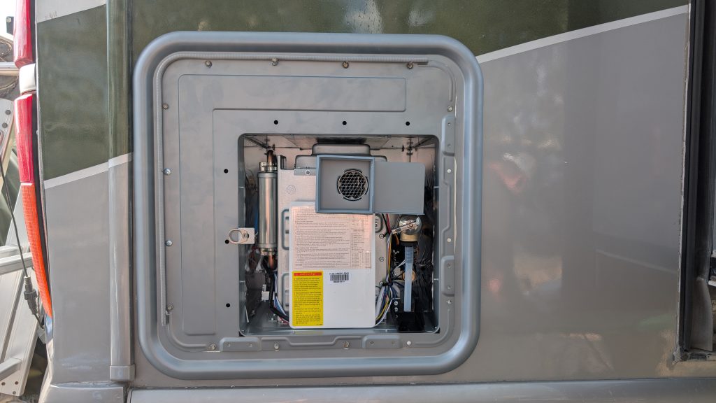 Our Rv Water Heater Failed (Again), So We Went Tankless 10 water heater installed in motorhome exterior